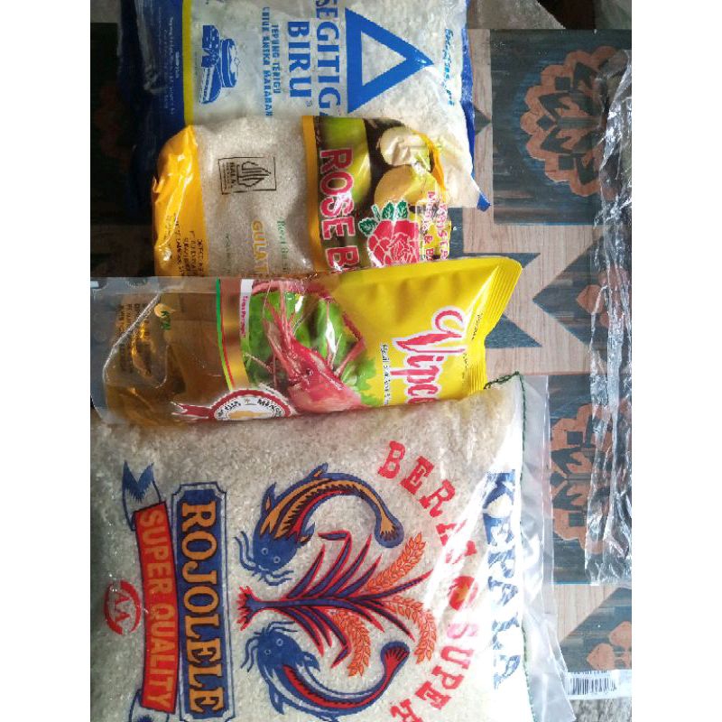 

PAKET KOMPLIT SEMBAKO BERAS, TEPUNG, GULA PASIR, MIN