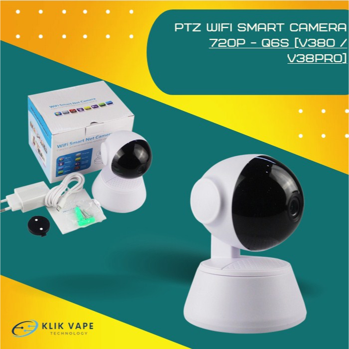 TERMURAH PTZ Wifi Smart Camera 720P - Q6S [V380 / V38PRO]