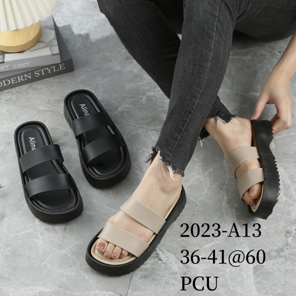 Sandal BAN 2 Wedges Jelly Wanita IMPORT 2023-A4 ALINA