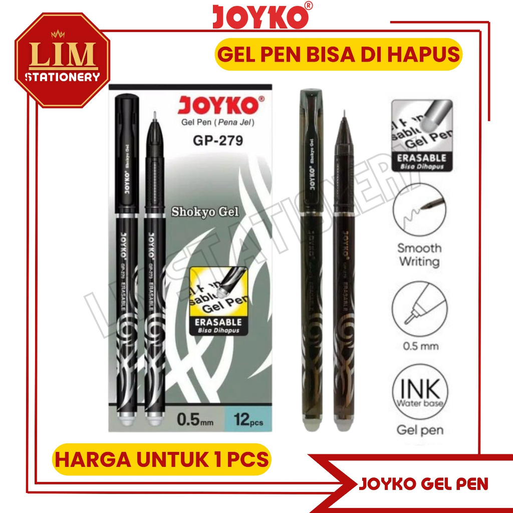 

JOYKO - Gel Pen / Pulpen Gel Eraseable GP-279 (SATUAN)