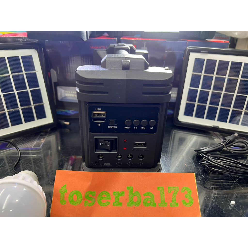 Speaker Solar Panel Kts-1446 + Emergeny dan Senter Bonus bohlam led