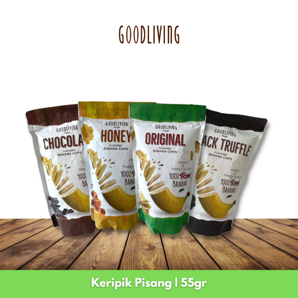 

Keripik Pisang Good Living Banana Chips Original 55 gr