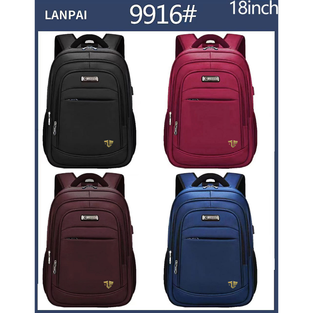 Tas Pria Ransel Laptop PL Power 18 inc Expanding Tas Punggung Casual Pria Tas Laptop USB Ransel Polo Import