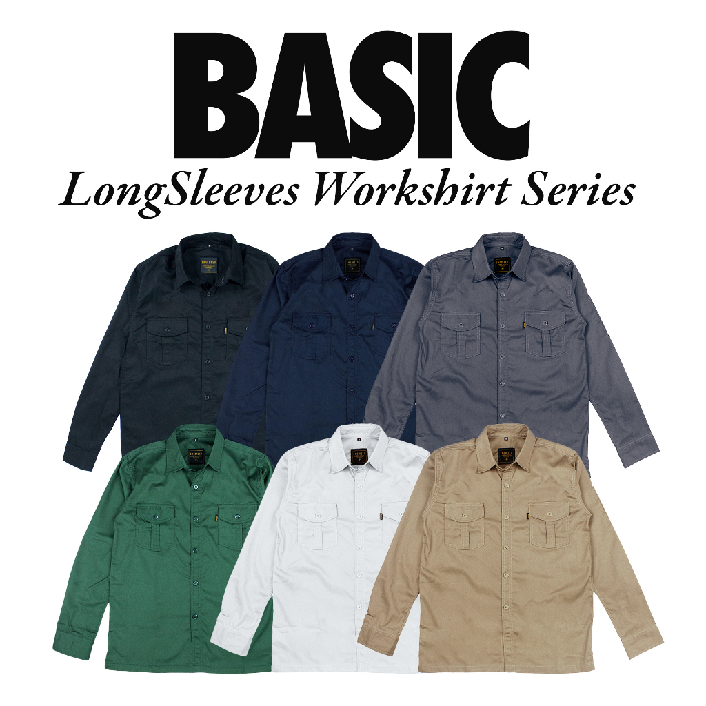 Basic Workshirt - SERI KEMEJA POLOS PANJANG UNISEX by ENGINEER