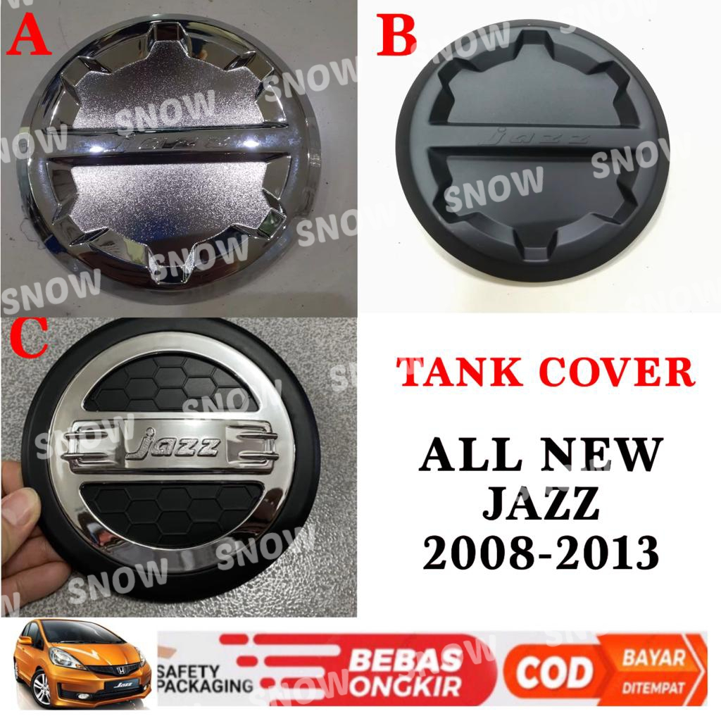 Tank Cover All New Jazz 2008 2011 2013 Tutup Bensin Cover Hitam Chrome