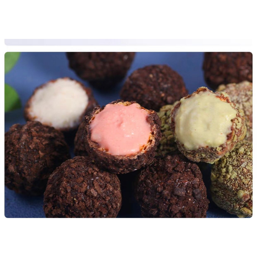 harga 1pcs Coklat biskuit lava cookie choco ball impor bola coklat lumer Vina franzzi
