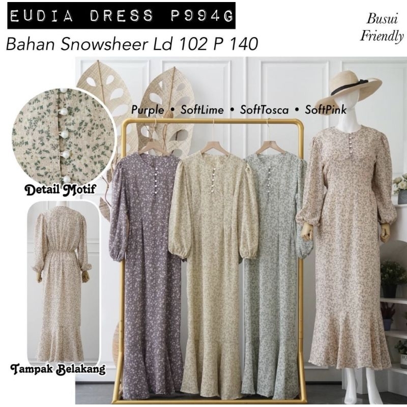 EUDIA DRESS / DRESS KONDANGAN / DRESS HANGOUT / BUSUI FRIENDLY / SLIMY DRESS