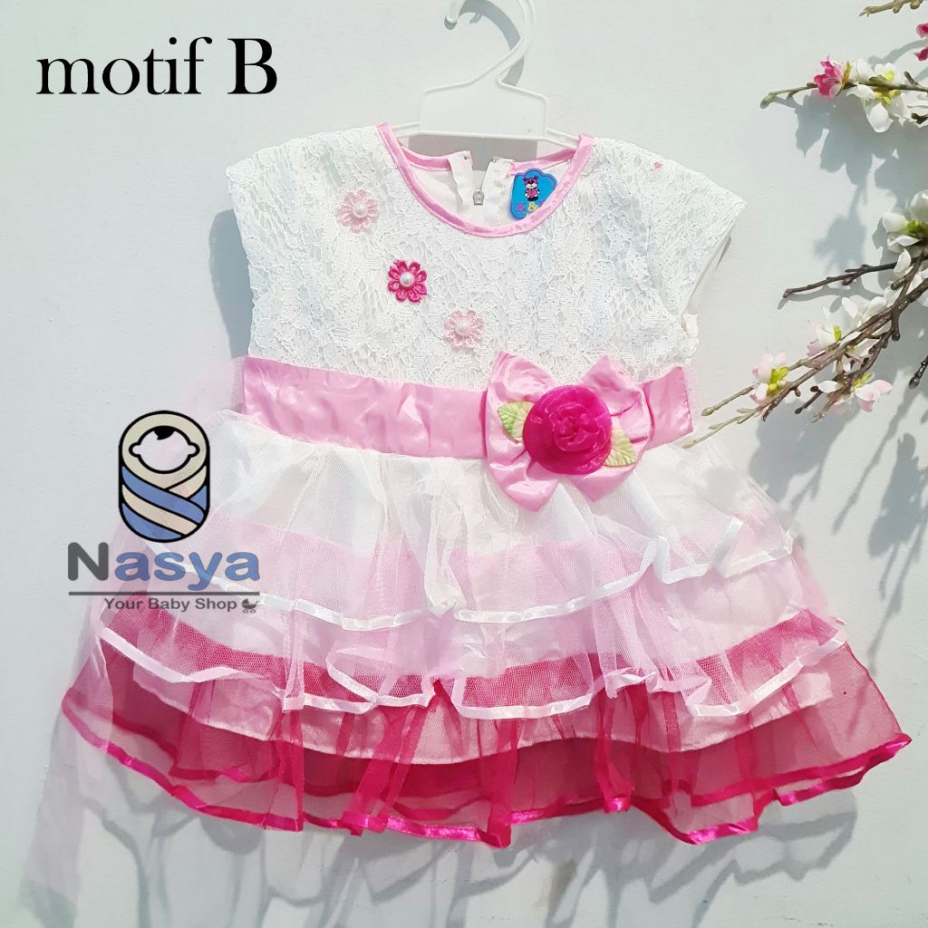 [KK-013] Dress anak perempuan / Dress princess Baby girl 0-6 bulan