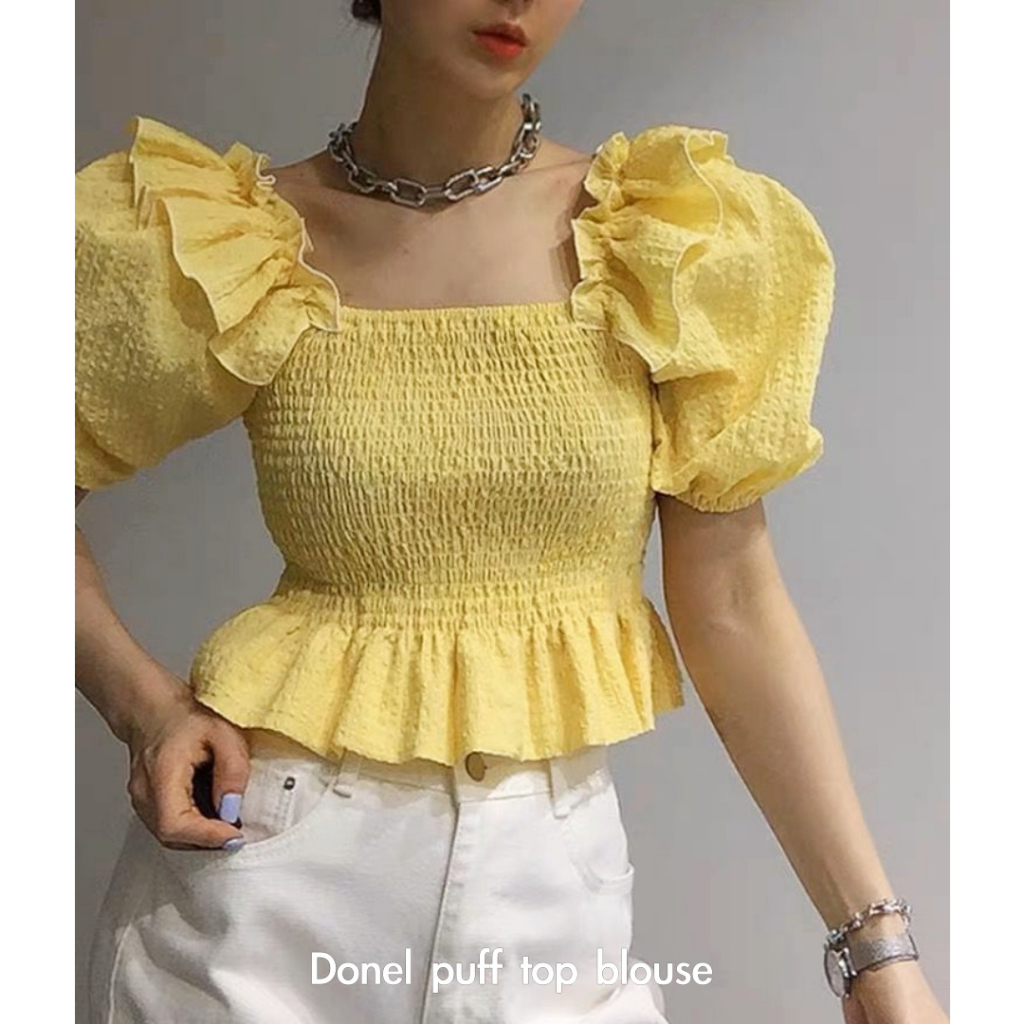 Donel puff top blouse - Thejanclothes