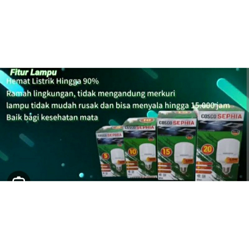 LAMPU LED T BLUB 20WATT COSCO