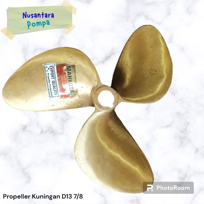 Propeller / Baling-Baling Kapal Kuningan Ukuran D13-7/8