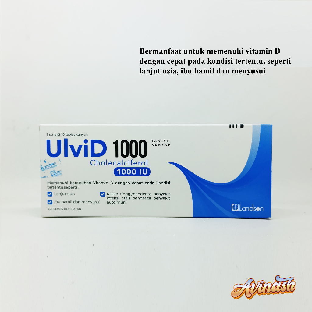 ULVID 1000 IU VITAMIN D ISI 30 TABLET KUNYAH BOX