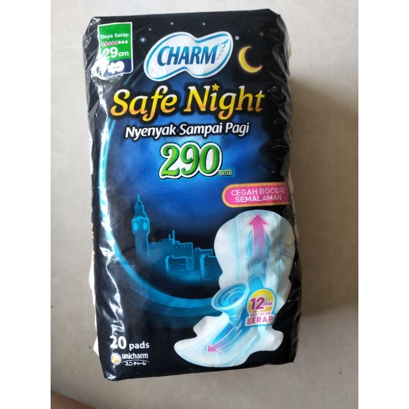 charm safe night 290cm,isi 20pads