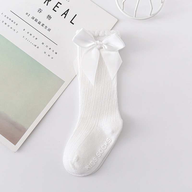 BABY STORE01 - JJA KAOS KAKI PANJANG SELUTUT PEREMPUAN YANG LEMBUT DENGAN AKSEN PITA