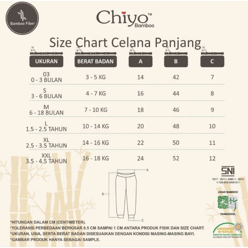 CHIYO BAMBOO - Setelan Oblong PENDEK celana PANJANG (LONDON)