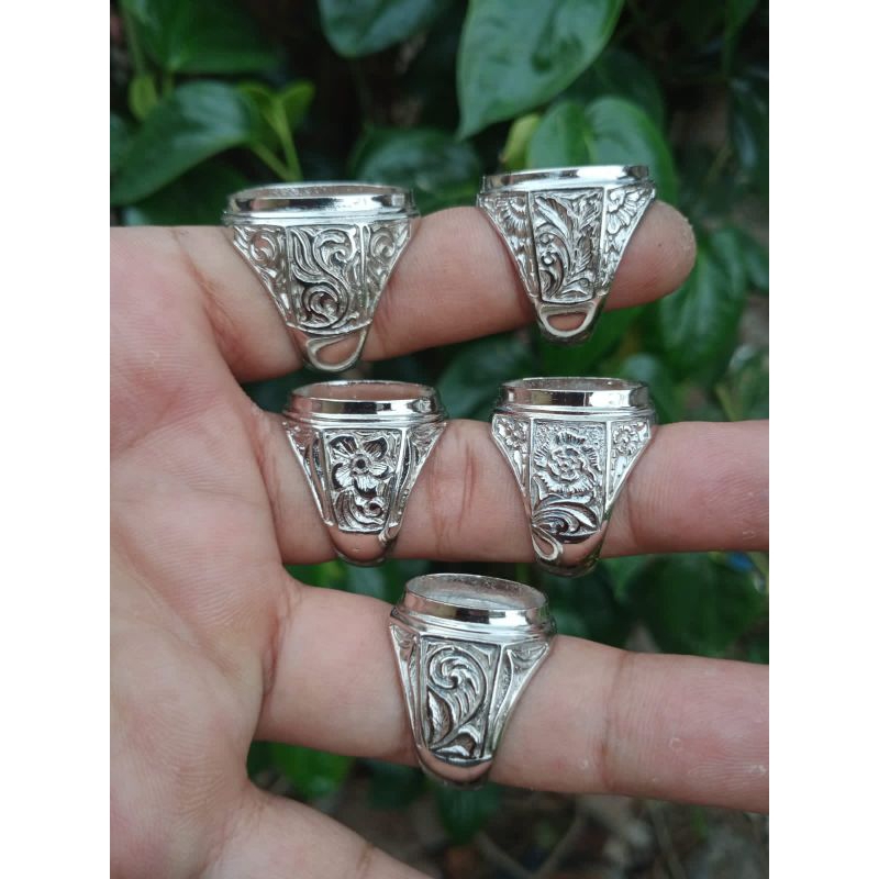 Ring Tanam Alpaka Super Motif New ( Kodian )