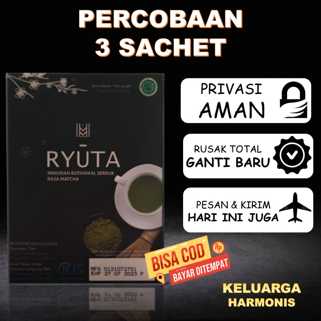 Minuman Teh Herbal Penambah Stamina Pria RYUTA Obat Kuat Herbal Atasi Ejakulasi Dini Pada Pria Dewas