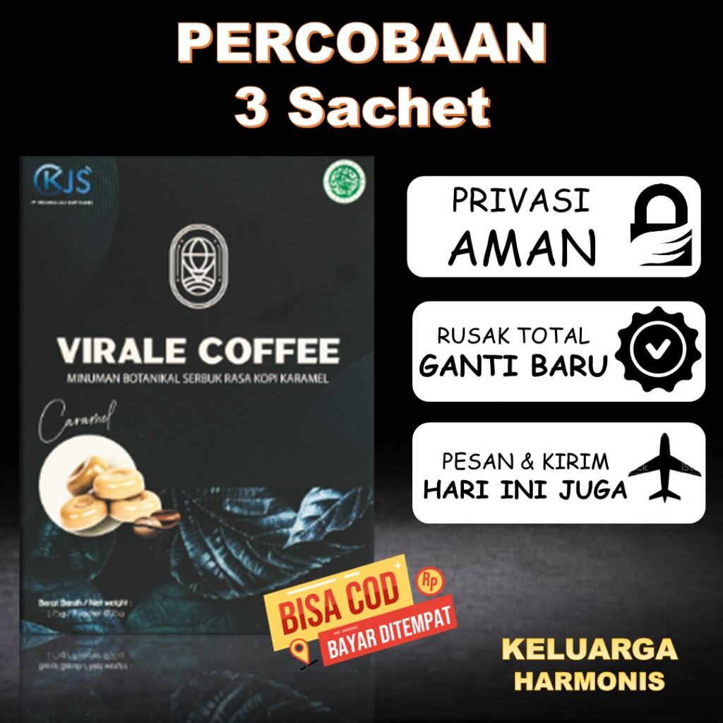 

Minuman Kopi Pemanjang Pembesar Mr Permanen VIRALE COFFEE Penambah Stamina Pria Pembesar Pennis BPOM