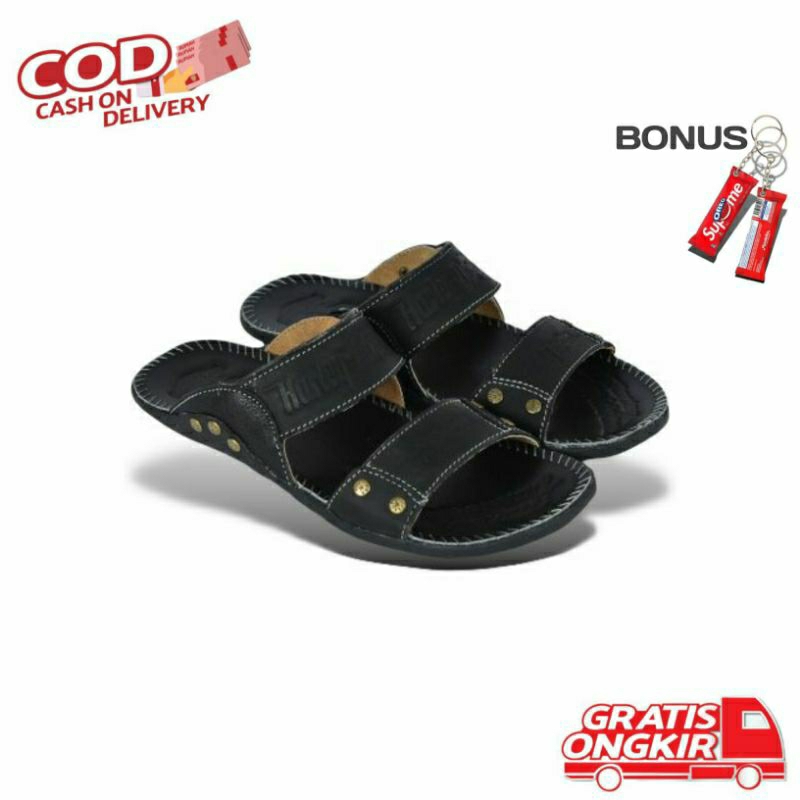 Sandal Slide Sandal Slop Sandal Pria Sandal Kulit Pria Sandal Kekinian