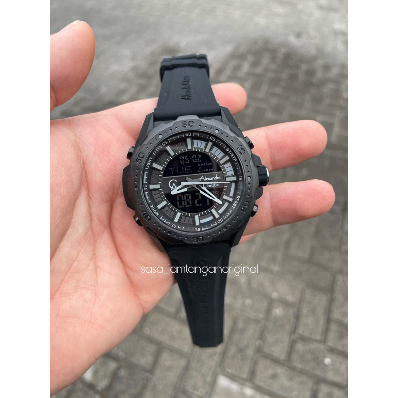 Jam Tangan Alexandre Christie Ac 9370 Original Black Pria