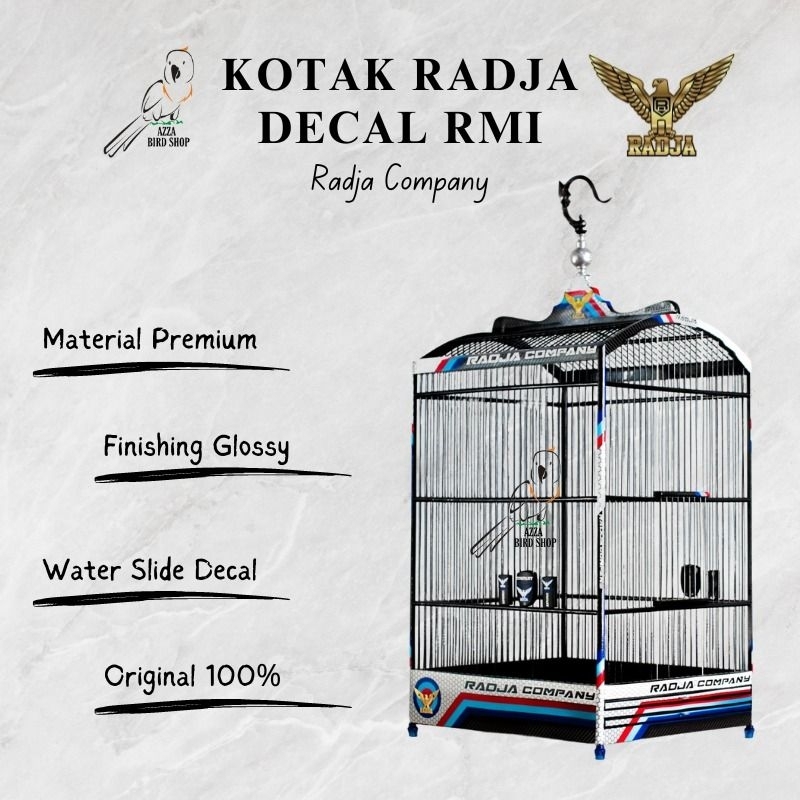 Sangkar Kandang Kotak Decal Radja RMI