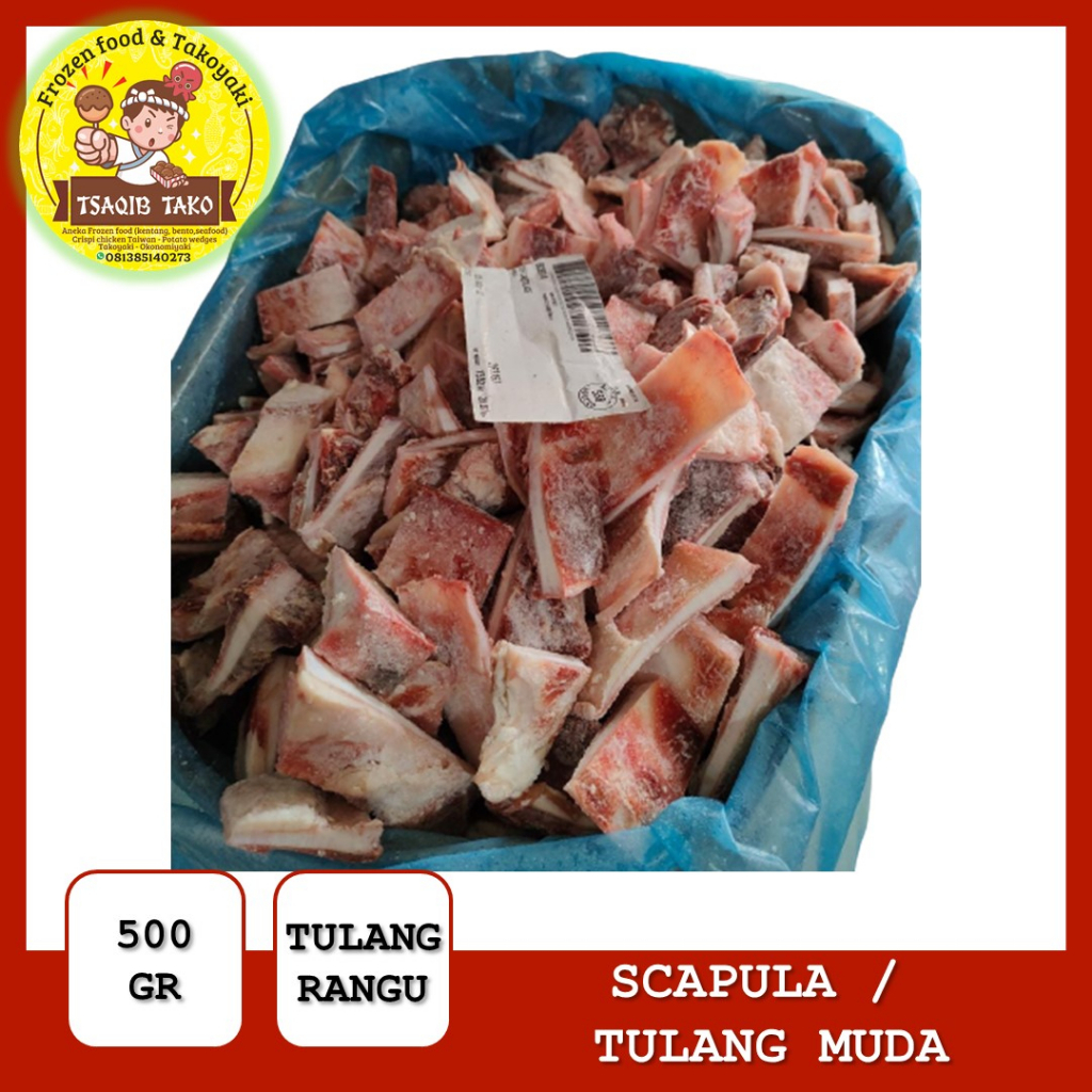 

PROMO TULANG MUDA SAPI RANGU / SCAPULA / JANDO AUS IMPORT - 500 GR