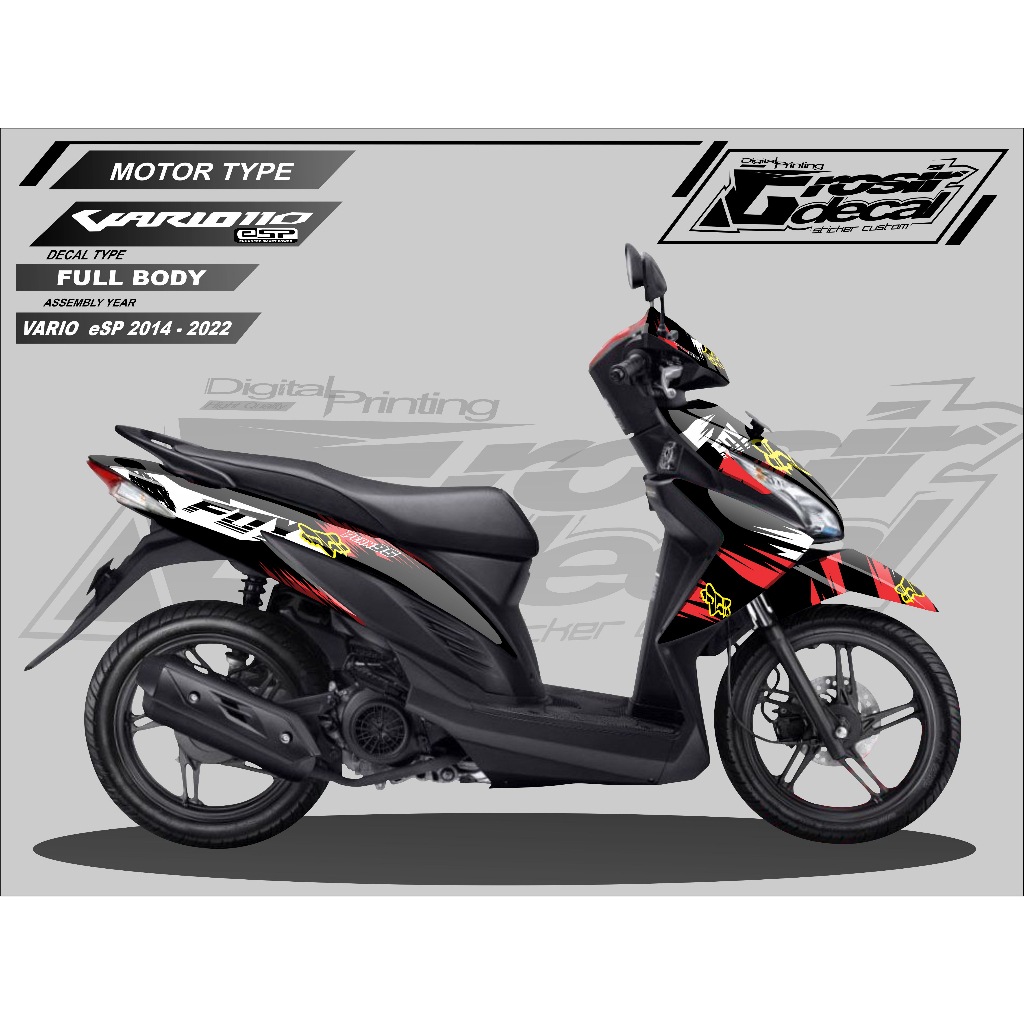 Sticker Honda Vario 110 2014 - 2022 Fullbody Stiker Honda Vario 110 FI 2014 Fullbody