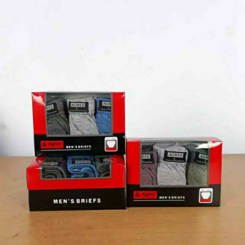 CELANA DALAM PRIA  AGREE 2-8886. 1box isi 3pcs
