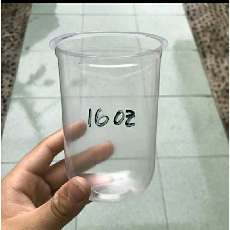 GELAS CUP PLASTIK Pp 16 Oz Oval ( UNIVERSAL)/Gelas cup plastic Pp /harga 1 Roll.