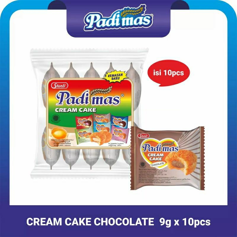 

Padi mas Cream cake chocolate 9 gram ball isi 10 pcs