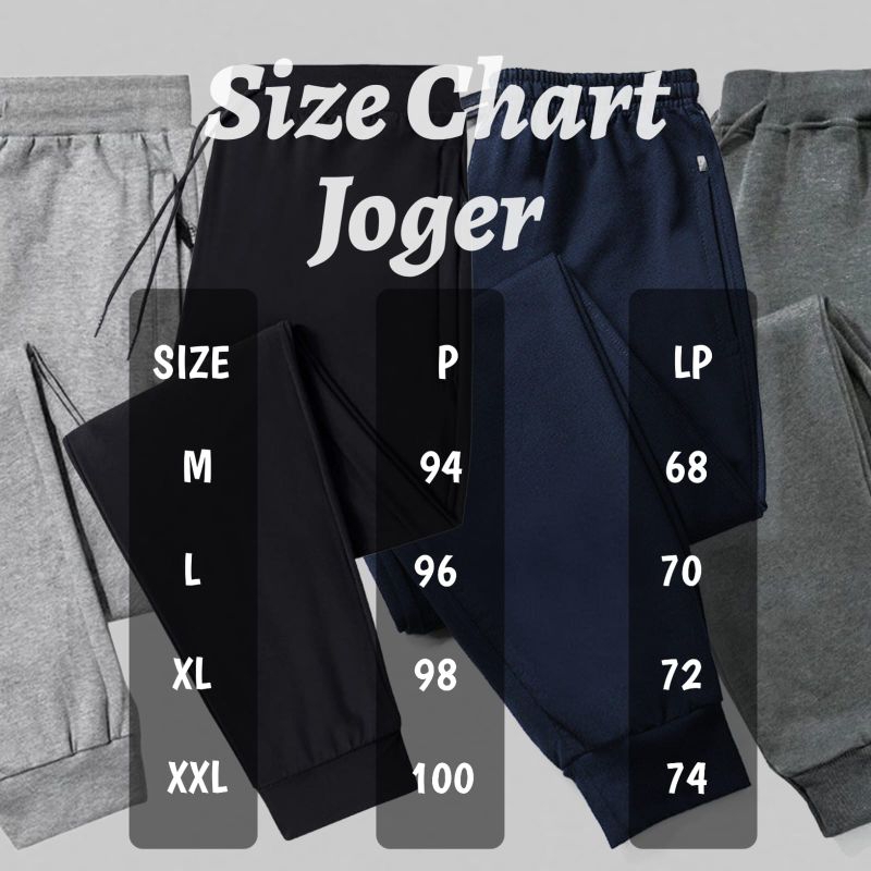 Celana Jogger Pria Resleting Trening Jumbo Olahraga