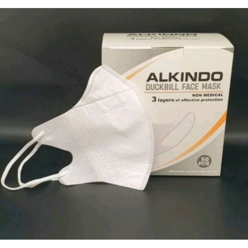 MASKER DUCKBILL GARIS HIDUNG 3 PLY ISI 50PCS