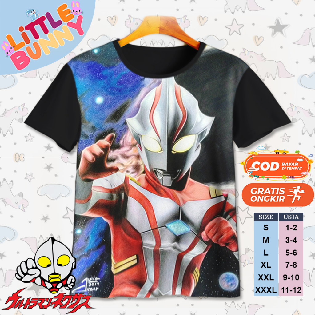 Baju Kaos Atasan Anak Laki Laki Ultraman Mebius Artwork Baju Kaos Anak Ultraman