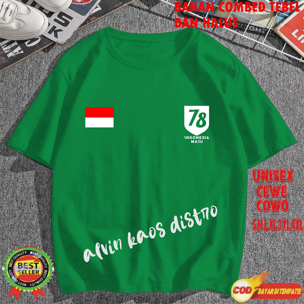 Beli 10 Pc Gratis 1 Pc Hut RI 78 Kaos Terlaris 17 Agustus 1945 78 Kemerdekaan Indonesia Kaos Merah Putih Hitam Kaos Cewek Cowok Anak01