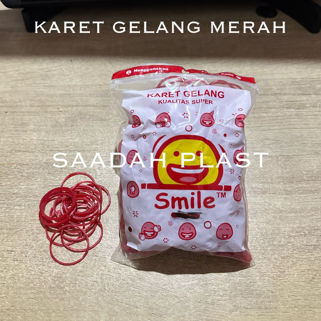 Karet Gelang Kuning &amp; Merah / Rubber Bans Isi -/+100gr