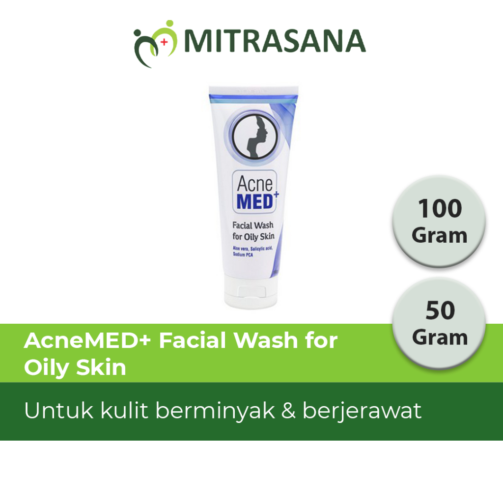 Acnemed Facial Wash For Oily Skin - Pembersih Muka Kulit Berminyak 50 gr/100 gr