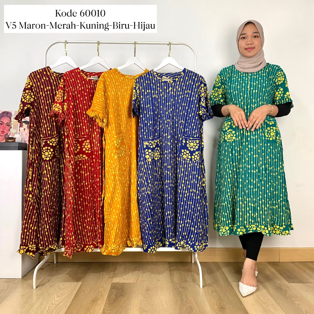 60010 DASTER BATIK  / BATIK DASTER PREMIUM HOMEWEAR / DASTER PENDEK PREMIUM BATIK  / DRESS BATIK HOM