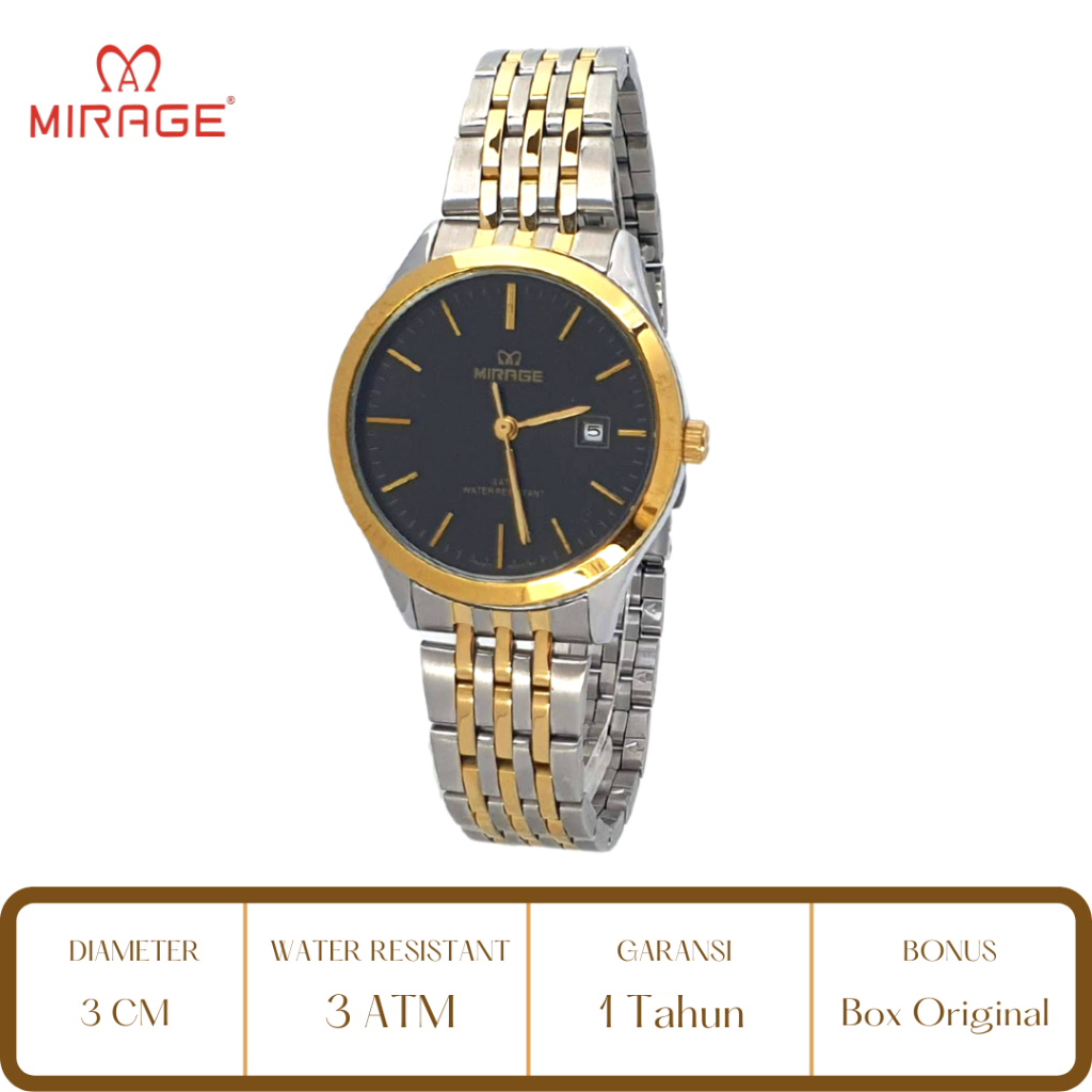 Mirage Watch Official Jam Tangan Wanita Mirage Kombinasi 8738 BRP L