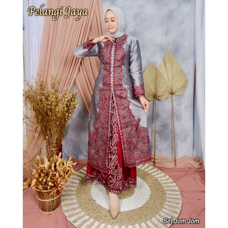 KEBAYA ORIGINAL//SETELAN KEBAYA JOM JOM//SERAGAMAN KELUARGA//BAJU PESTA LAMARAN//KEBAYA WISUDA//BAJU LEBARAN//KEBAYA MODERN//BY PELANGI JAYA//MDHBROTHER