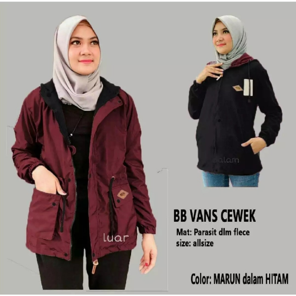 [Best Seller Edition] Jaket Parka Murah / Jaket Bolak Balik Wanita / Jaket Wanita Size M-L-XL