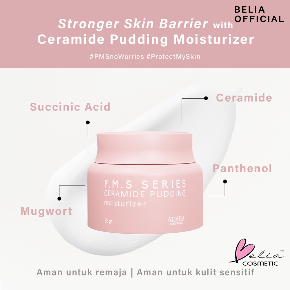 ❤ BELIA ❤ ADARA P. M. S. Series | Stay Clear Enzyme Wash | Clarifying Toner | Ceramide Pudding Moisturizer | Face Wash | Toner | Pelembab Wajah | BPOM PMS P.M.S.