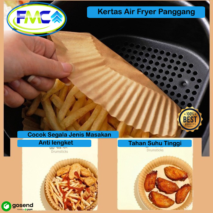 Kertas Air Fryer Panggang Anti Lengket Gosong Kertas Baking Papper Airfryer Alas Penyerap Minyak Masak Tahan Panas