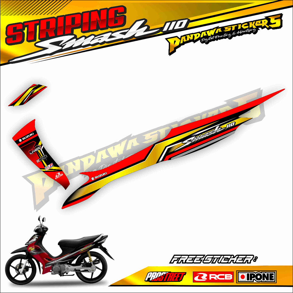 STRIPING VARIASI MOTOR SUZUKI SMASH 110 / STICKER LIST VARIASI SMASH 110 2006