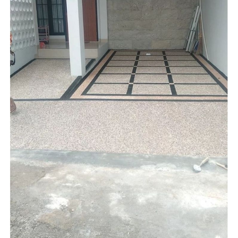 lantai carport garasi batu sikat