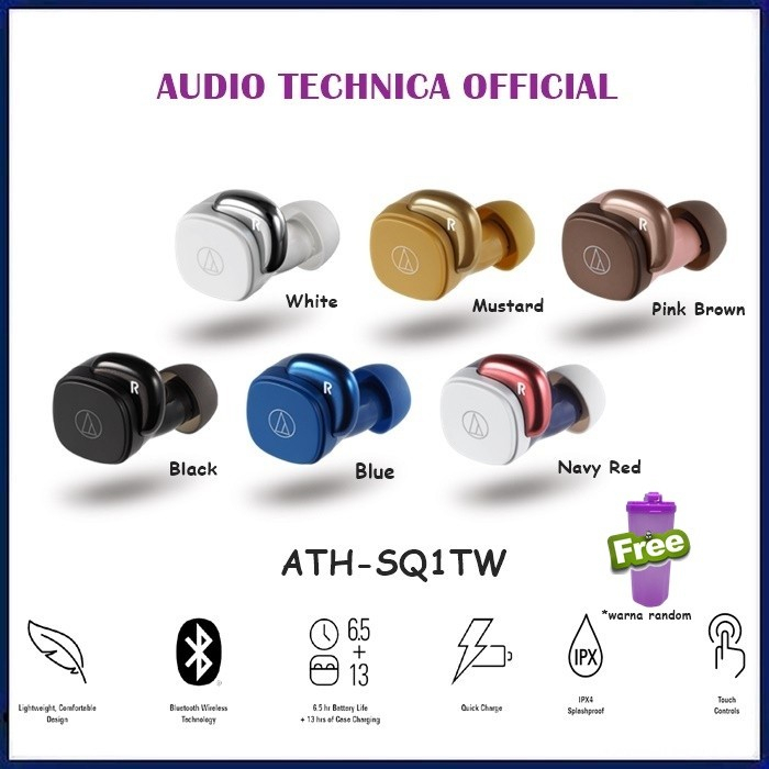Audio Technica ATH-SQ1TW Wireless Earbuds TWS Earphone Bekas Second