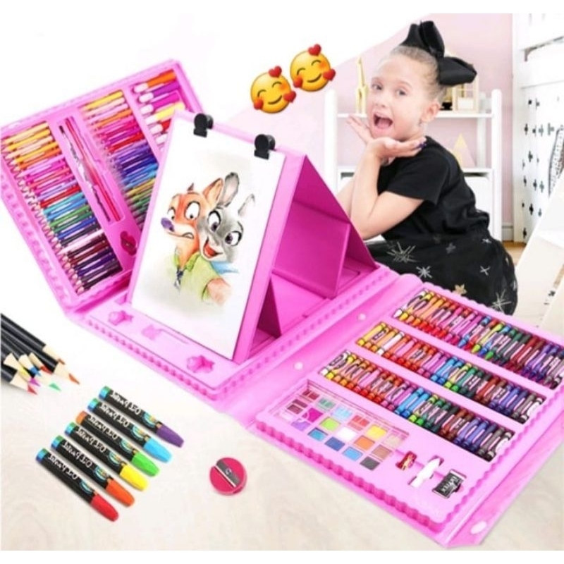 

Bright crown pensil warna crayon set 208 pensil mewarnai set