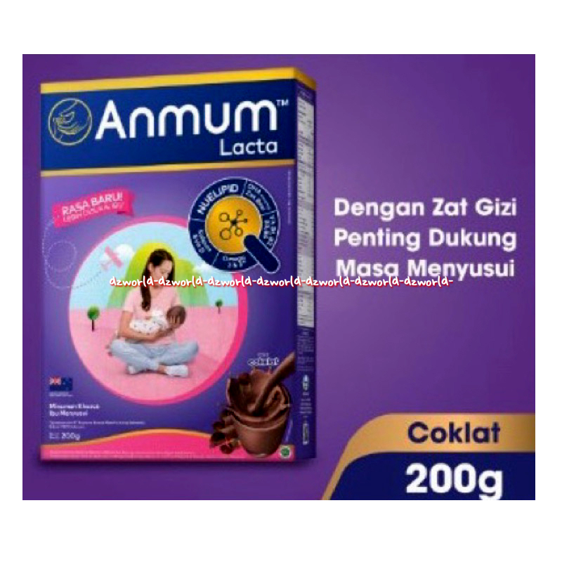 Anmum Lacta Rasa Cokelat 200gr Susu Ibu Menyusui Rasa Coklat Chocolate Enmam Anmam Lackta