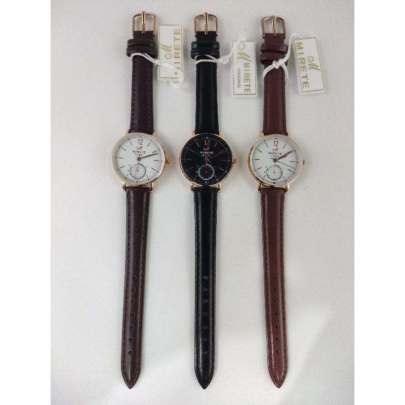 JAM TANGAN MIRETE KULIT ORIGINAL CEWEK , WANITA , MURAH , BARU