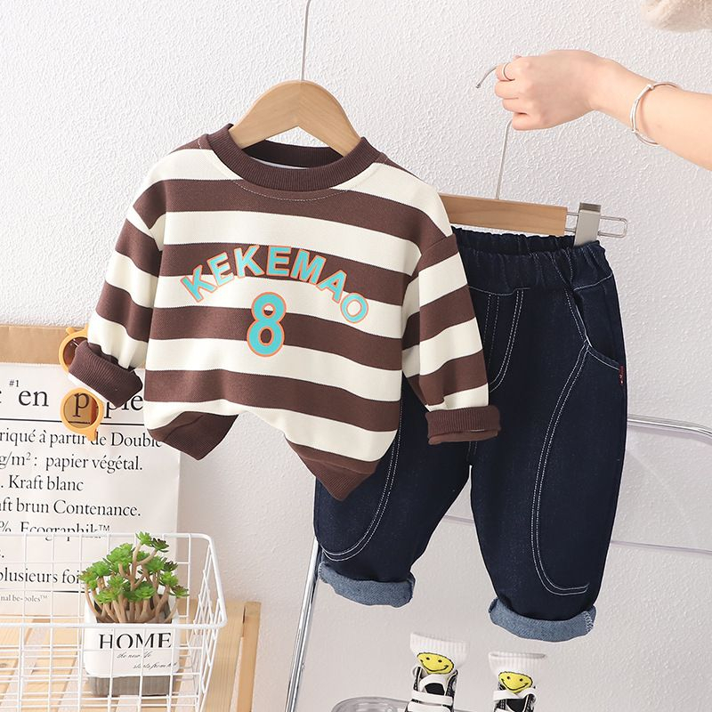 Setelan anak laki laki usia 6 bulan - 5 tahun MOTIF 8 KEKE BROWN baju baby bahan premium