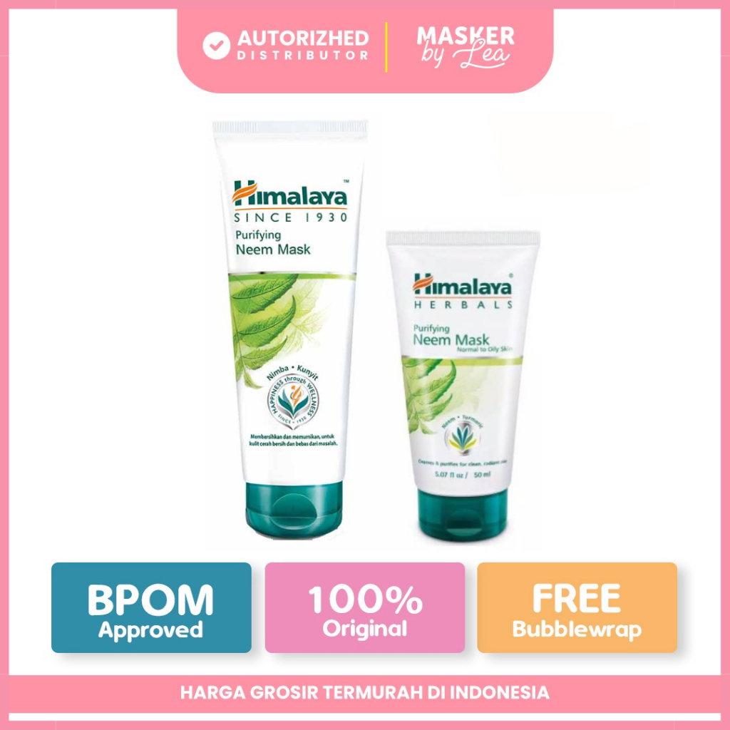 Himalaya Purifying Neem Mask 50ml / 100ml Masker Wajah Antibakteri &amp; Ekstra Kunyit Khusus Jerawat BPOM